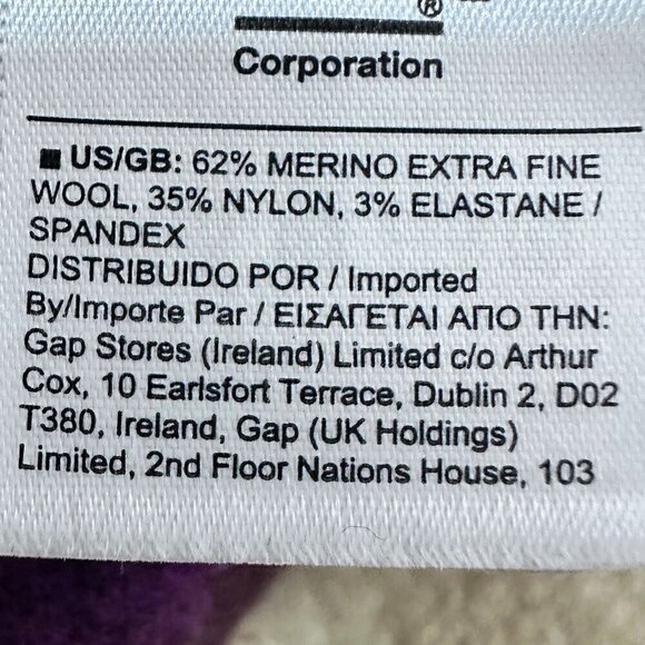 Athleta Hawthorn Textured Crew Sweater Merino Wool Ombre Purple - Size Small - Picture 15 of 15